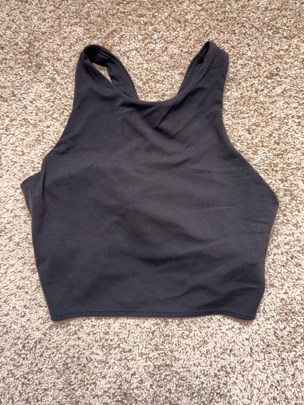 Athleta Black Racerback Crop Tank
